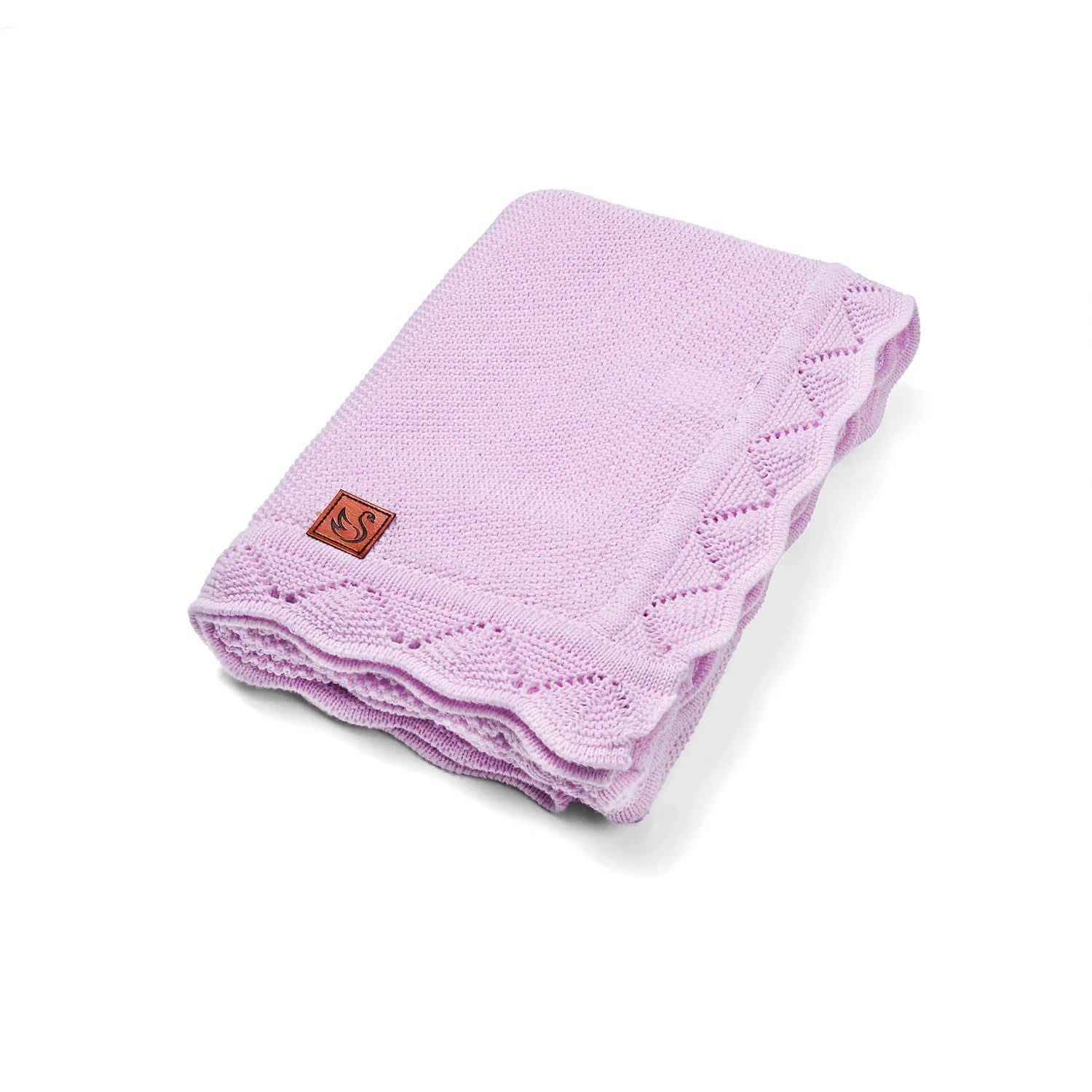 Heirloom Lace Knit Baby Blanket in Lilac - Aaria Tees Aaria Tees