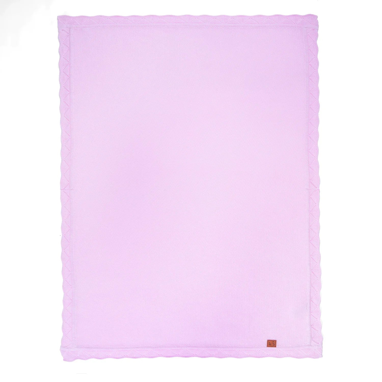 Heirloom Lace Knit Baby Blanket in Lilac - Aaria Tees Aaria Tees