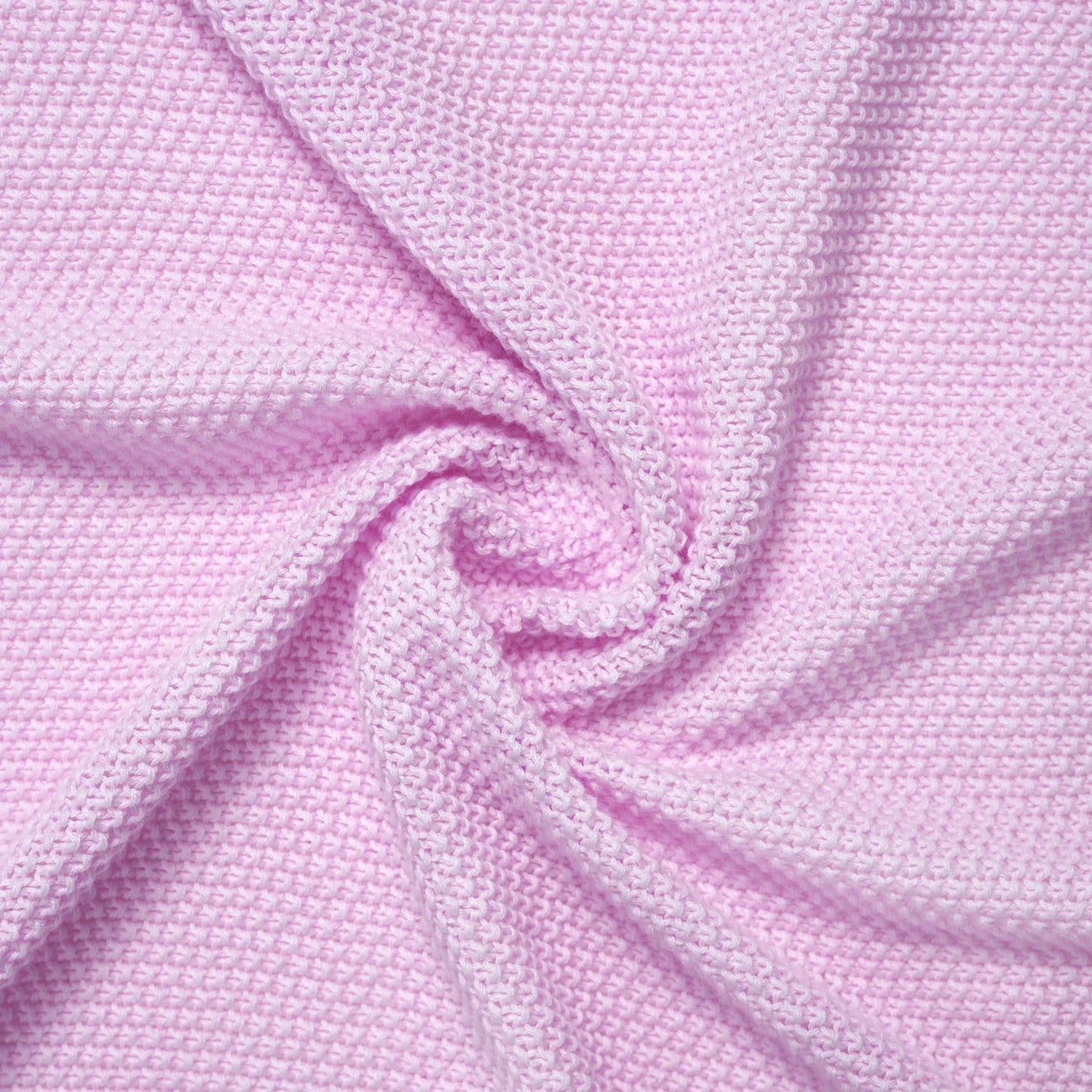 Heirloom Lace Knit Baby Blanket in Lilac - Aaria Tees Aaria Tees