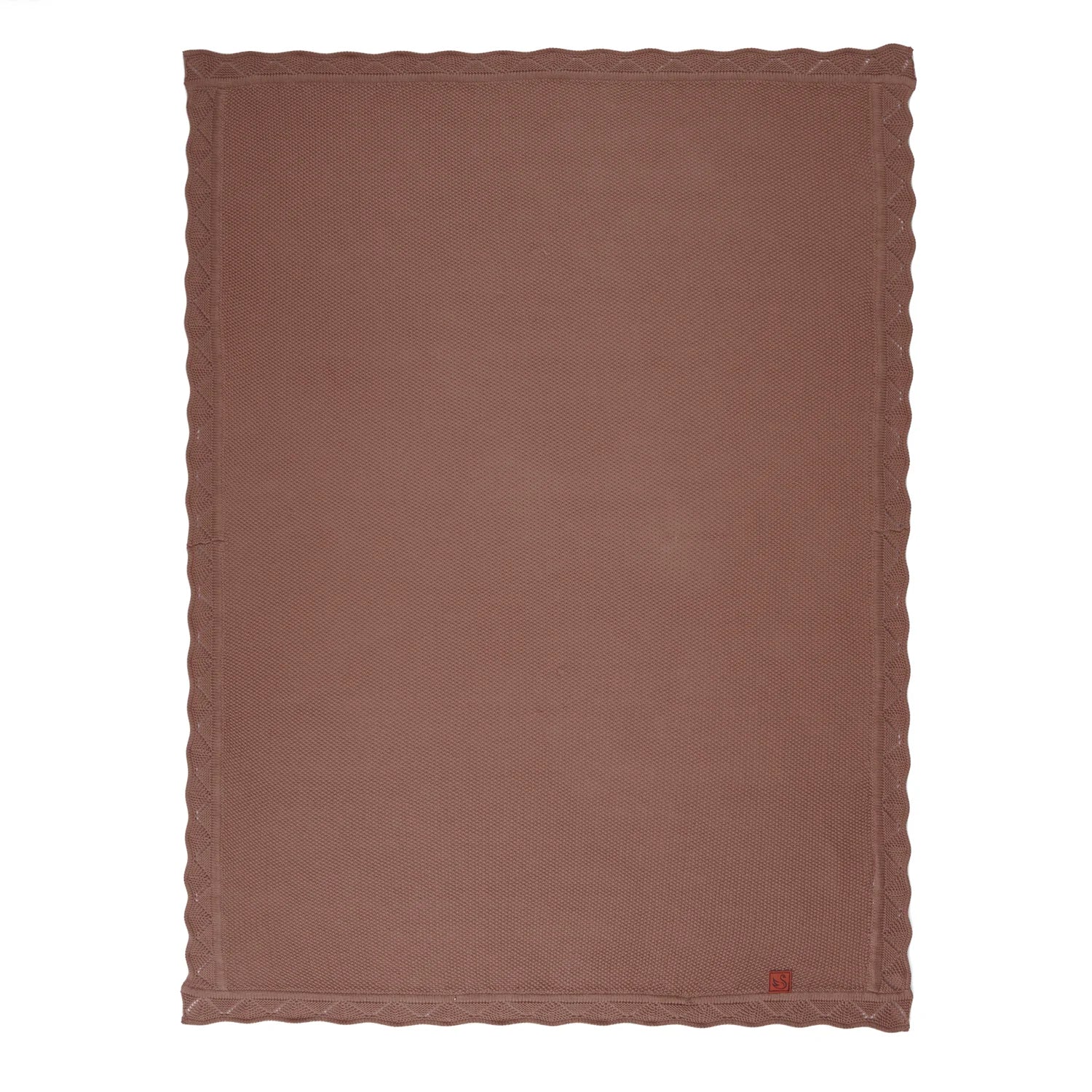 Heirloom Lace Knit Baby Blanket in Mocha - Aaria Tees Aaria Tees
