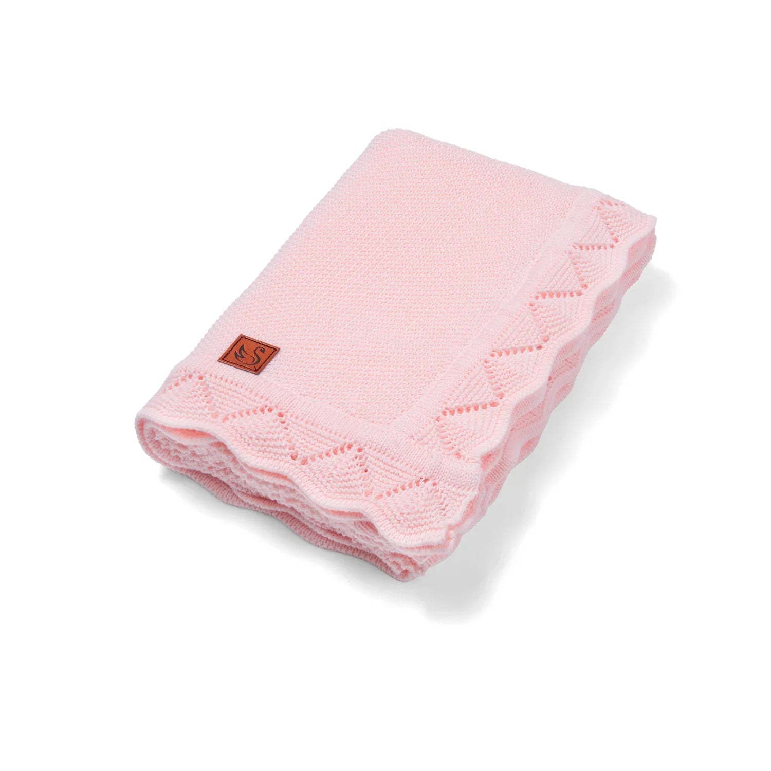 Heirloom Lace Knit Baby Blanket in Pink - Aaria Tees Aaria Tees