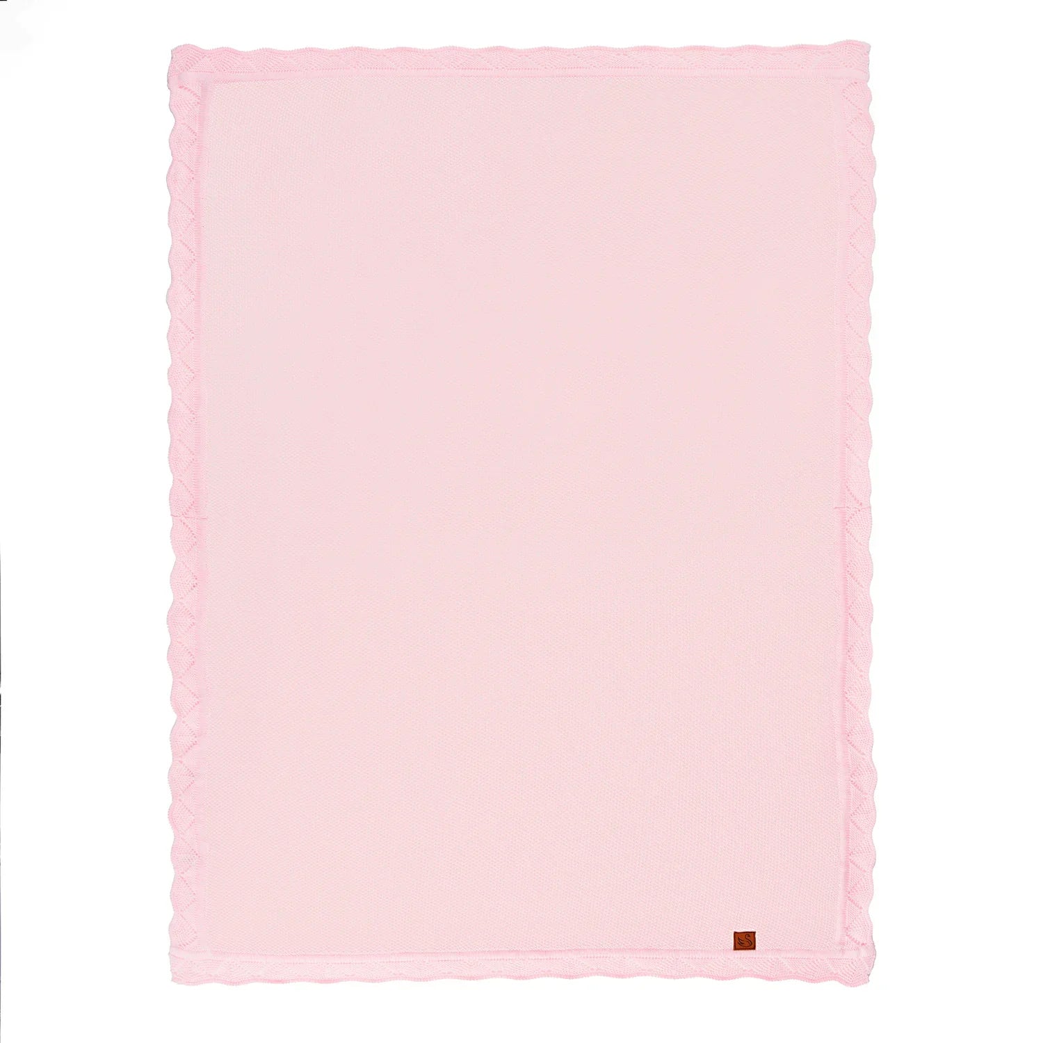 Heirloom Lace Knit Baby Blanket in Pink - Aaria Tees Aaria Tees