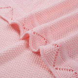 Heirloom Lace Knit Baby Blanket in Pink - Aaria Tees Aaria Tees