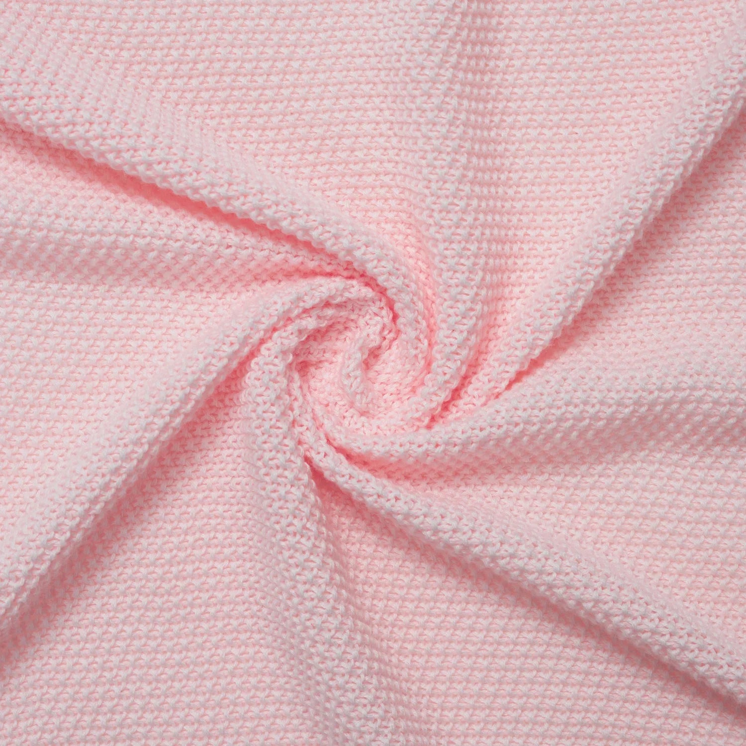 Heirloom Lace Knit Baby Blanket in Pink - Aaria Tees Aaria Tees