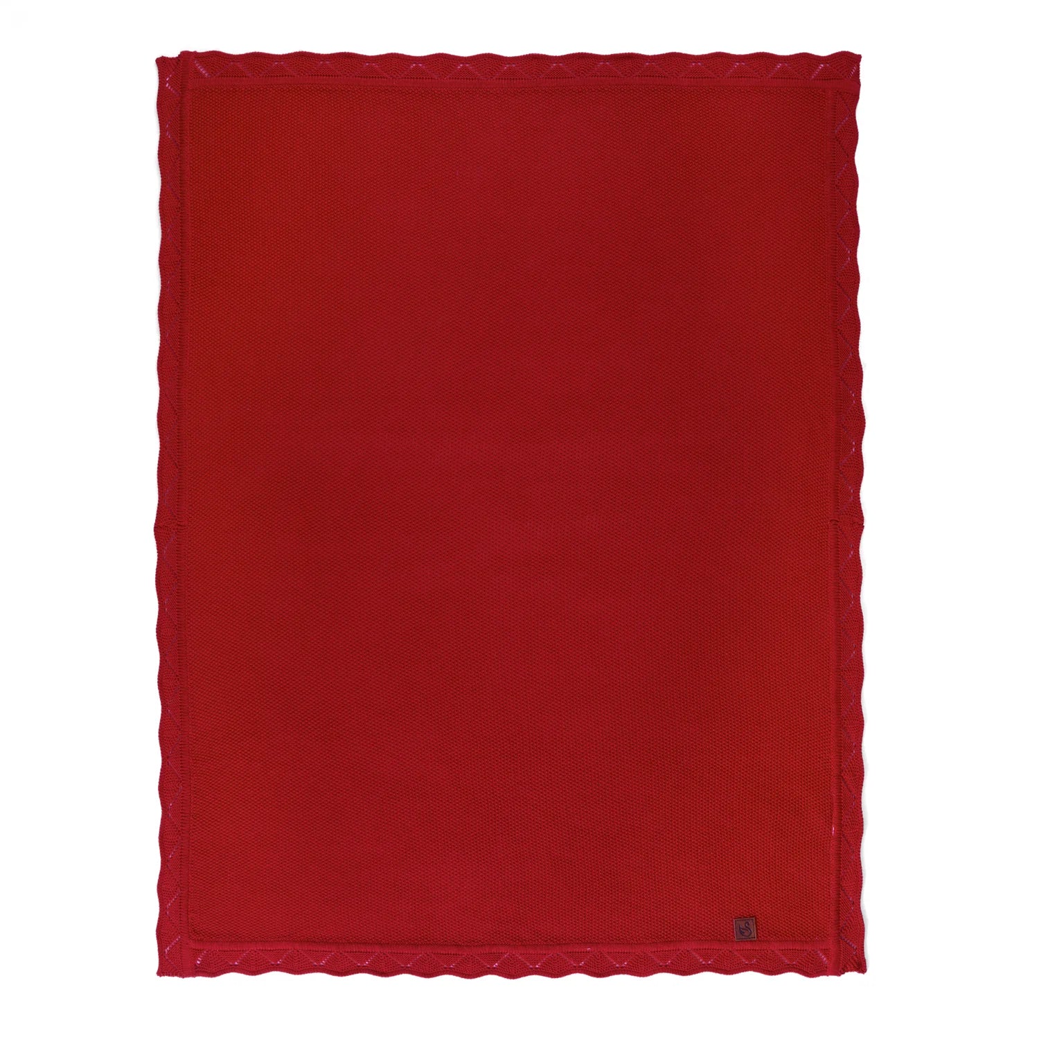 Heirloom Lace Knit Baby Blanket in Red Xmas - Aaria Tees Aaria Tees
