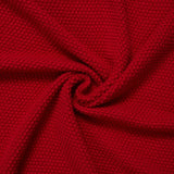 Heirloom Lace Knit Baby Blanket in Red Xmas - Aaria Tees Aaria Tees