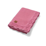 Heirloom Lace Knit Baby Blanket in Rose Pink - Aaria Tees Aaria Tees