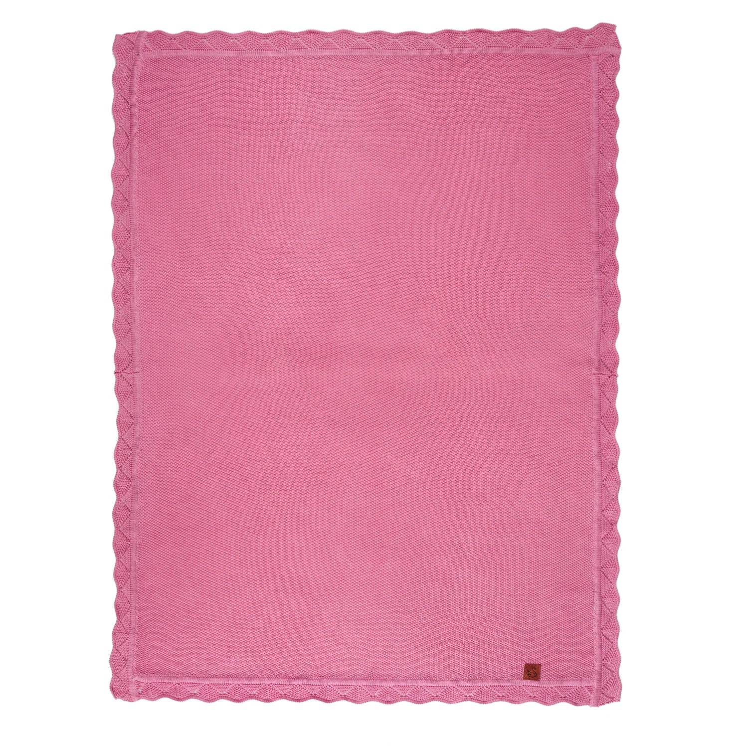 Heirloom Lace Knit Baby Blanket in Rose Pink - Aaria Tees Aaria Tees