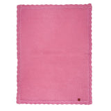 Heirloom Lace Knit Baby Blanket in Rose Pink - Aaria Tees Aaria Tees