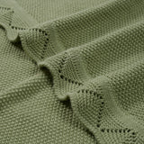 Heirloom Lace Knit Baby Blanket in Sage Green - Aaria Tees Aaria Tees