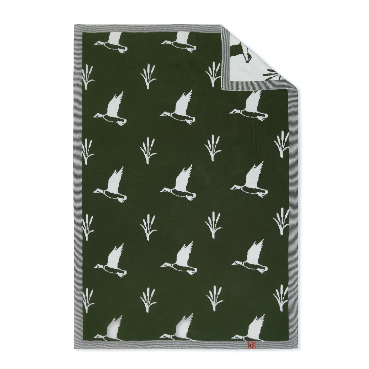 Mallard Duck Jacquard Knit Baby Blanket - Aaria Tees Aaria Tees