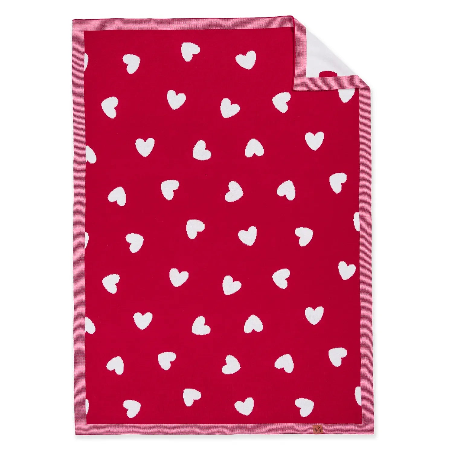 Valentine Heart Jacquard Baby Blanket - Aaria Tees Aaria Tees