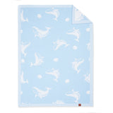 Whale Jacquard Knit Baby Blanket - Aaria Tees Aaria Tees