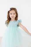 Sage Shimmer Tutu Dress - Aaria Tees Aaria Tees