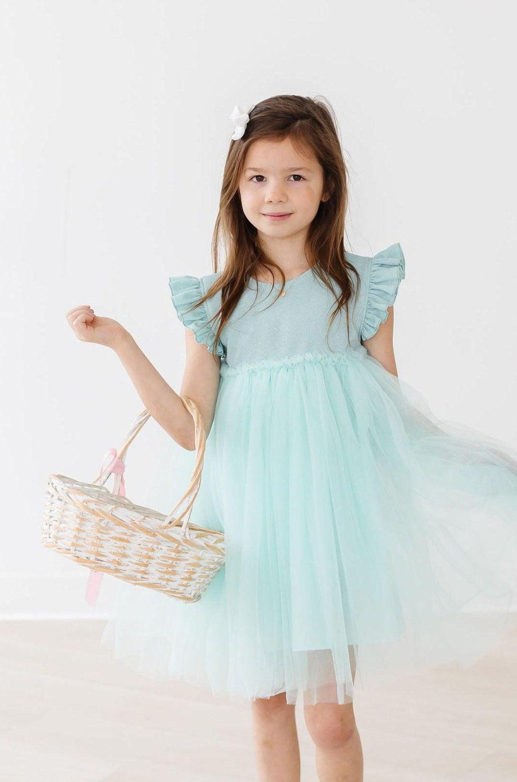 Sage Shimmer Tutu Dress - Aaria Tees Aaria Tees