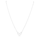 Abigail Open Heart Necklace Aaria Tees