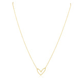 Abigail Open Heart Necklace Aaria Tees