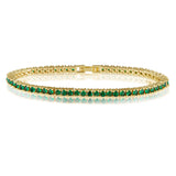 Karla Tennis Bracelet - Emerald Aaria Tees