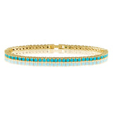 Karla Tennis Bracelet - Turquoise Aaria Tees