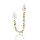 Delilah Double Stud Earring Aaria Tees