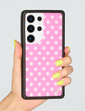 Polka Dot | Pink and White Samsung Galaxy Case - Aaria Tees Aaria Tees