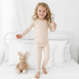 Sand Long Sleeve Bamboo Pajama Set - Aaria Tees Aaria Tees