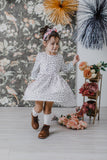 Scattered Dot 3/4 Sleeve Pocket Twirl Dress - Aaria Tees Aaria Tees