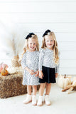 Scattered Dot L/S Ruffle Tee - Aaria Tees Aaria Tees