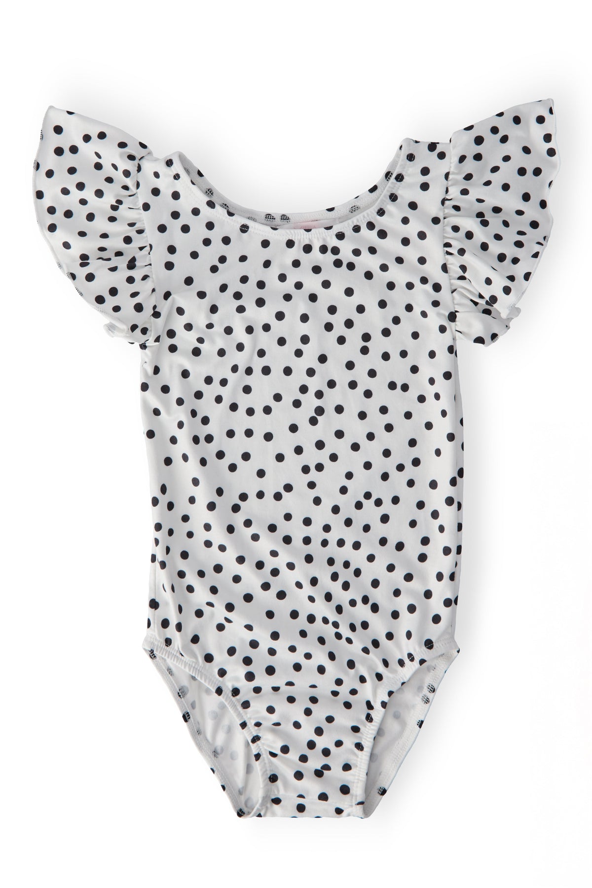 Scattered Dot S/S Flutter Sleeve Leotard - Aaria Tees