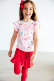 School Days S/S Ruffle Tee - Aaria Tees Aaria Tees
