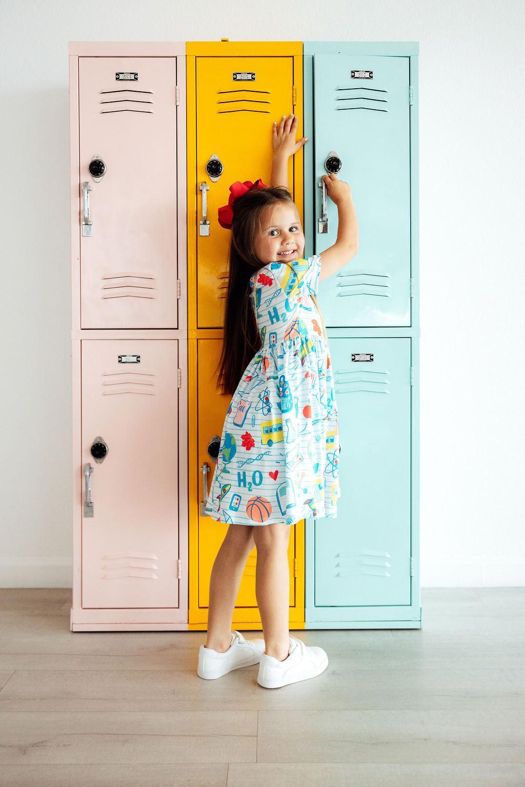 School Rules S/S Pocket Twirl Dress - Aaria Tees Aaria Tees