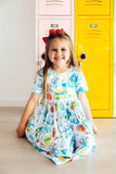 School Rules S/S Pocket Twirl Dress - Aaria Tees Aaria Tees