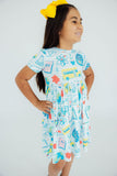 School Rules S/S Pocket Twirl Dress - Aaria Tees Aaria Tees