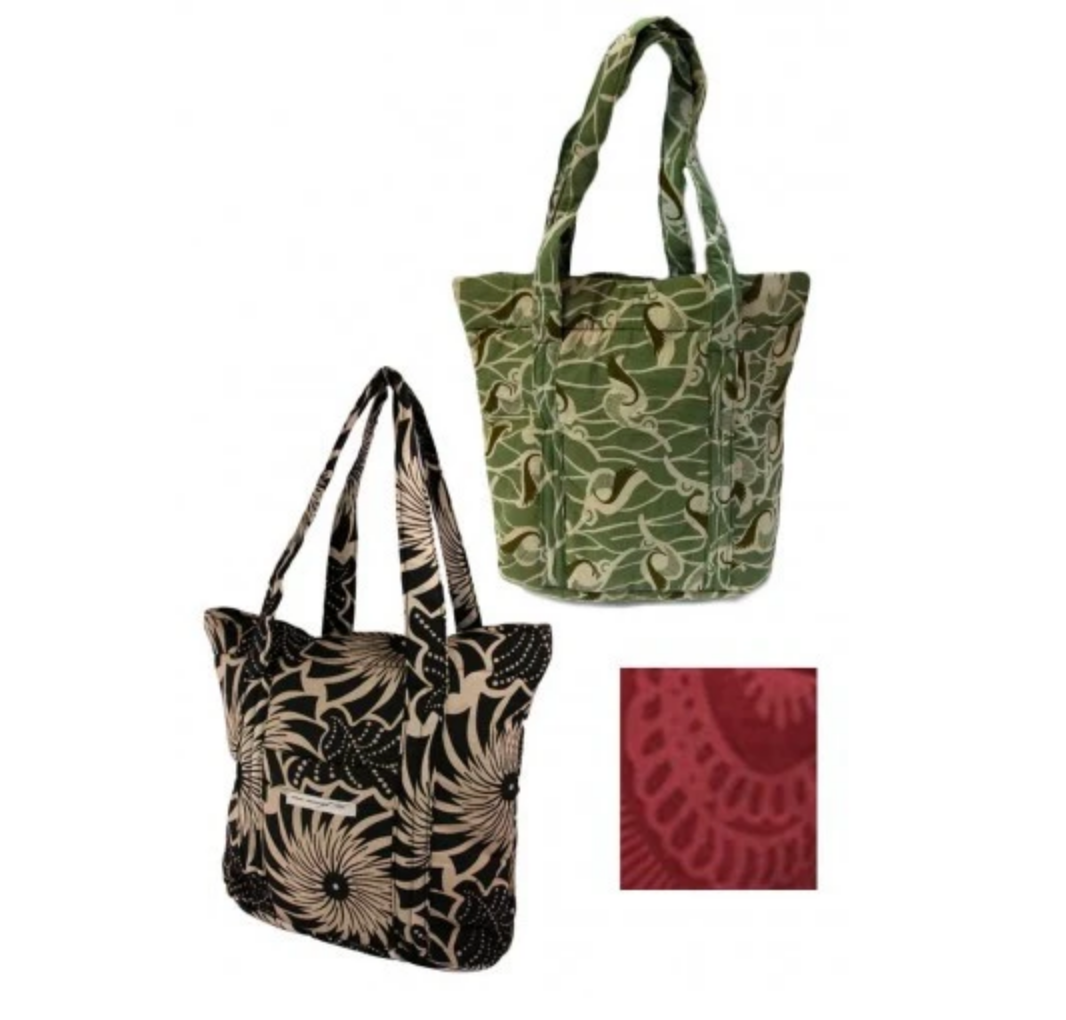 Ugandan Organic Waxcloth Market Tote - Aaria Tees