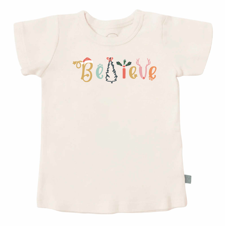 graphic tee | believe - Aaria Tees