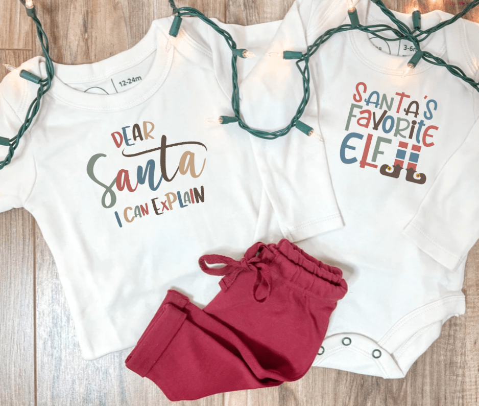 graphic bodysuit | santas favorite elf (long sleeve) - Aaria Tees Aaria Tees