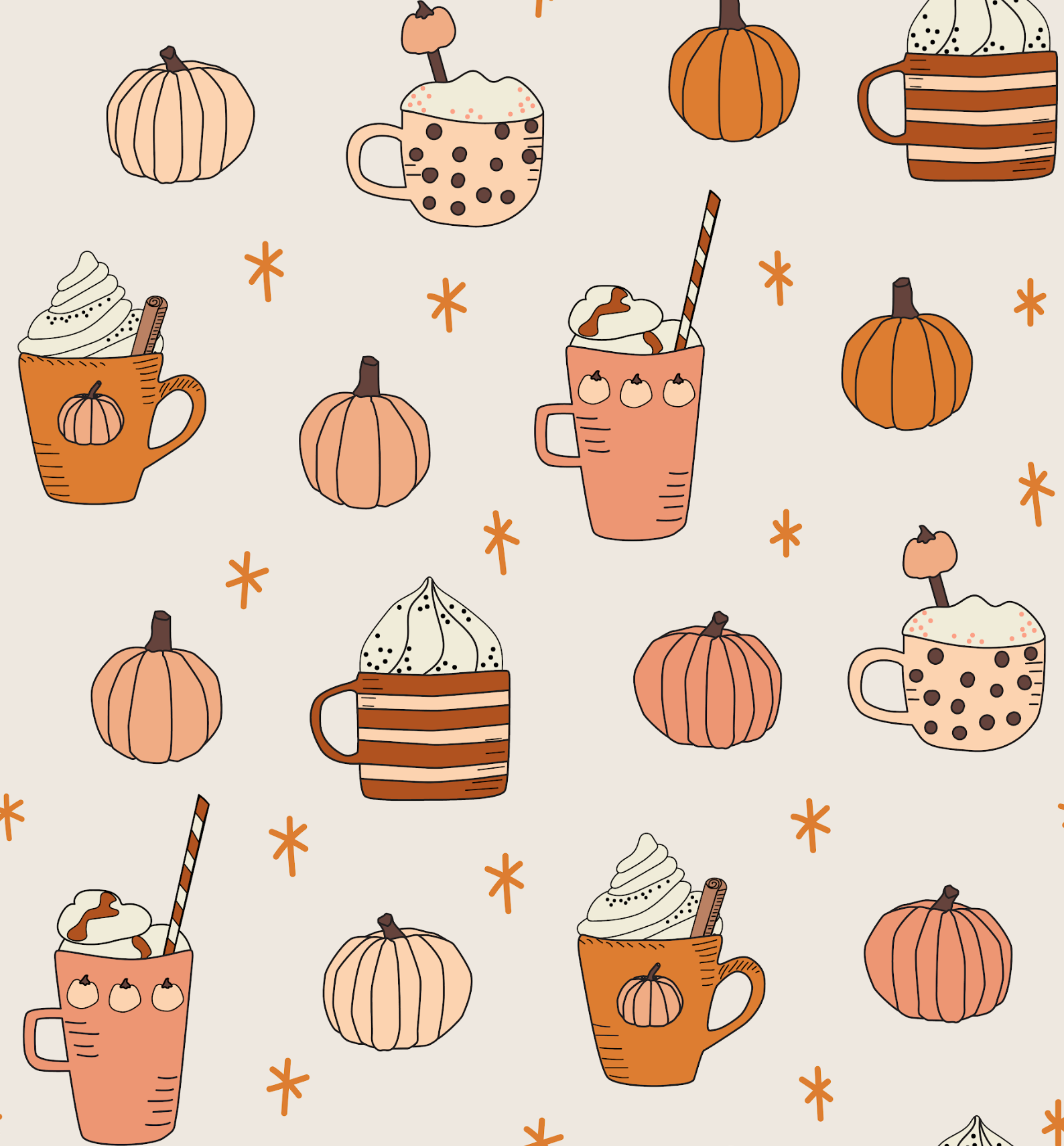 Pumpkin Spice (Long Sleeve PJ) - Aaria Tees Aaria Tees