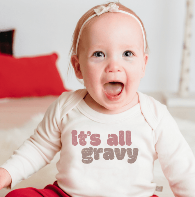 graphic bodysuit | all gravy (long sleeve) - Aaria Tees Aaria Tees