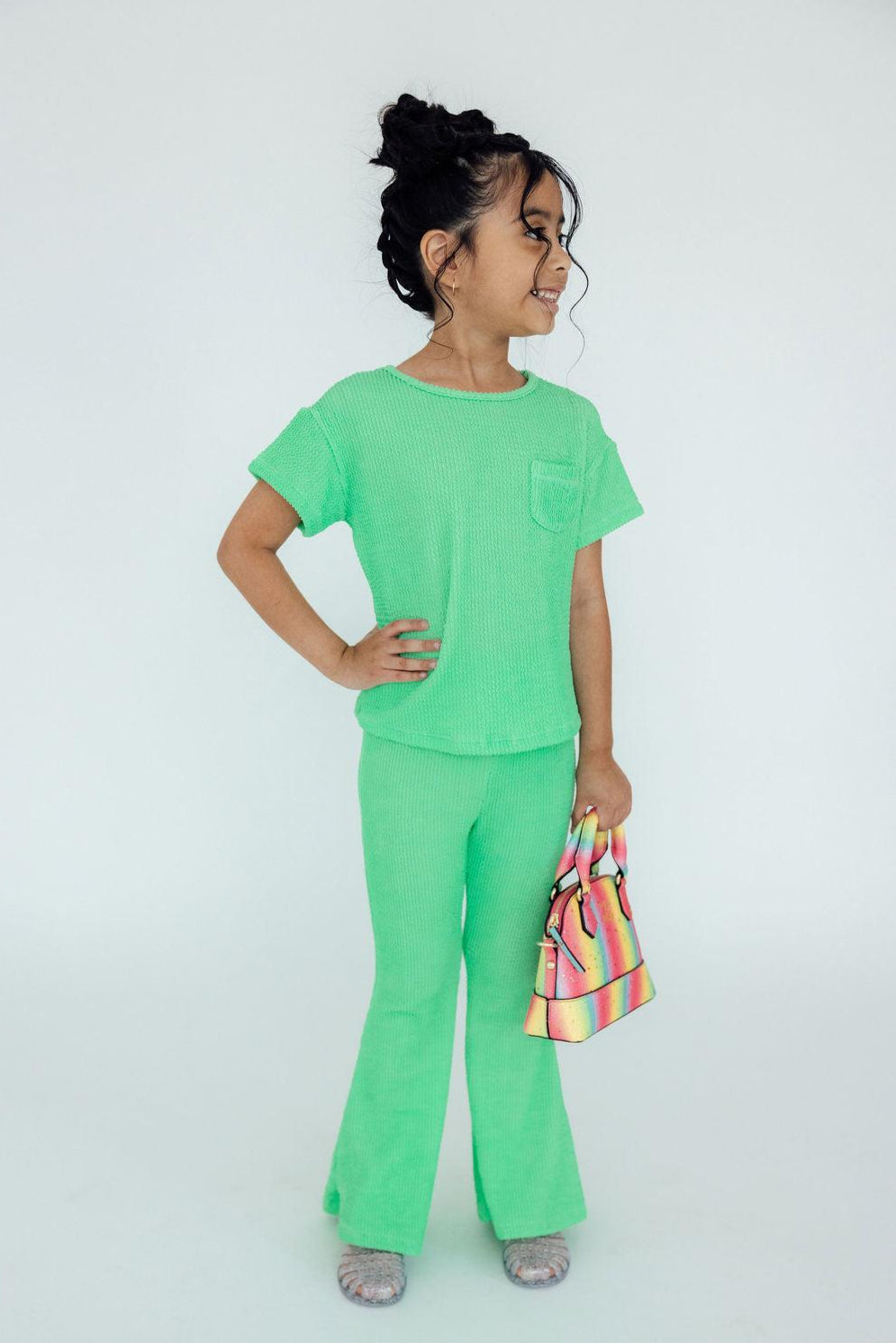 Seafoam Green Scrunchy Bells - Aaria Tees Aaria Tees