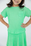 Seafoam Green Scrunchy Pocket Tee - Aaria Tees Aaria Tees
