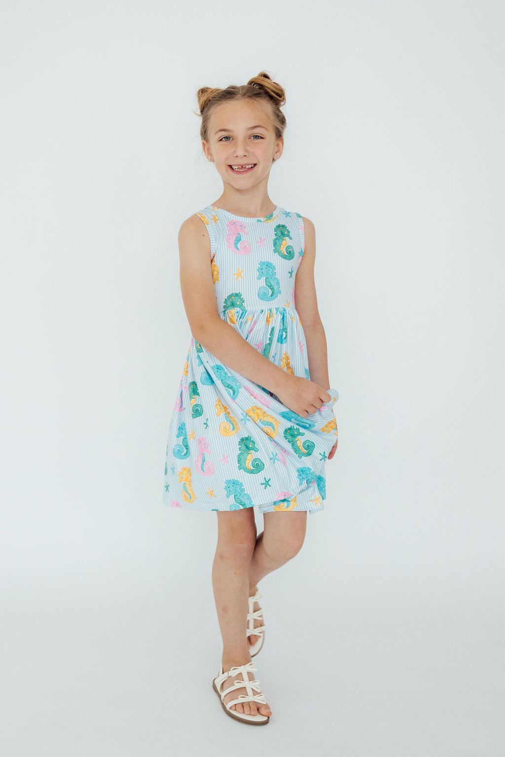 Seahorse Swirl Tank Twirl Dress - Aaria Tees Aaria Tees