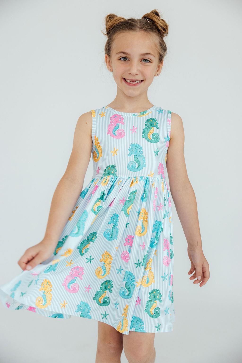 Seahorse Swirl Tank Twirl Dress - Aaria Tees Aaria Tees