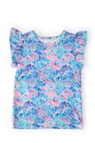 Seaside Shells S/S Ruffle Tee - Aaria Tees Aaria Tees