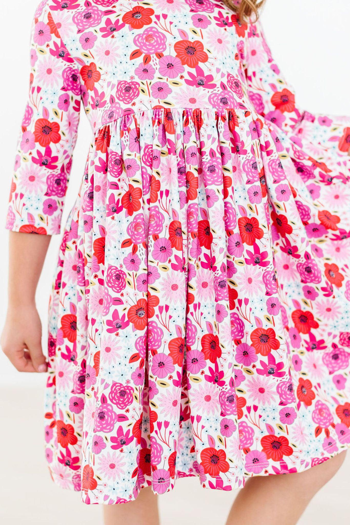 Secret Garden 3/4 Pocket Twirl Dress - Aaria Tees Aaria Tees