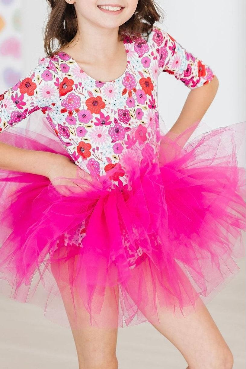 SALE Secret Garden 3/4 Sleeve Tutu Leotard - Aaria Tees Aaria Tees