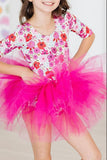 SALE Secret Garden 3/4 Sleeve Tutu Leotard - Aaria Tees Aaria Tees