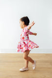 Secret Garden 3/4 Sleeve Twirl Bodysuit - Aaria Tees Aaria Tees