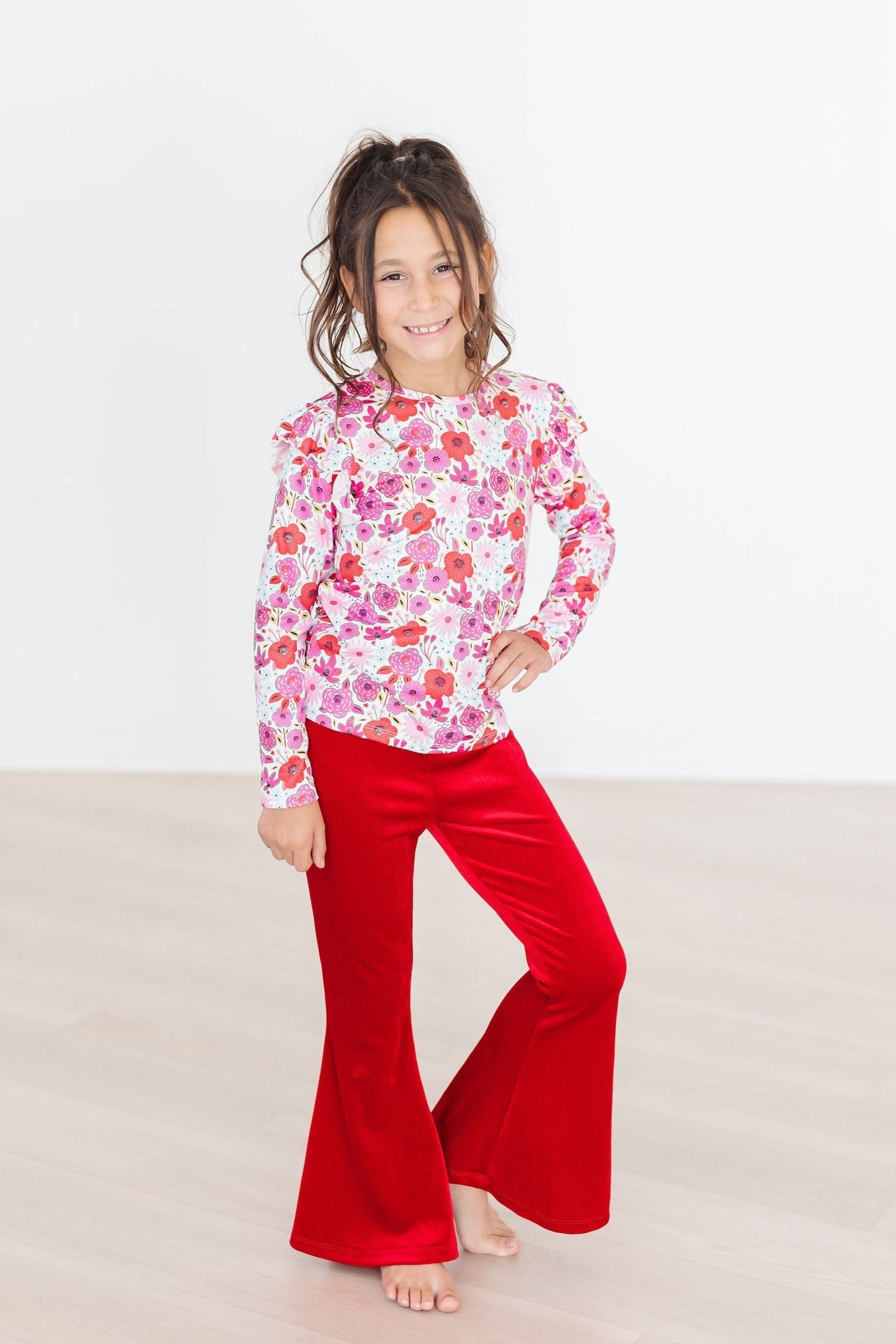 Secret Garden L/S Ruffle Tee - Aaria Tees Aaria Tees