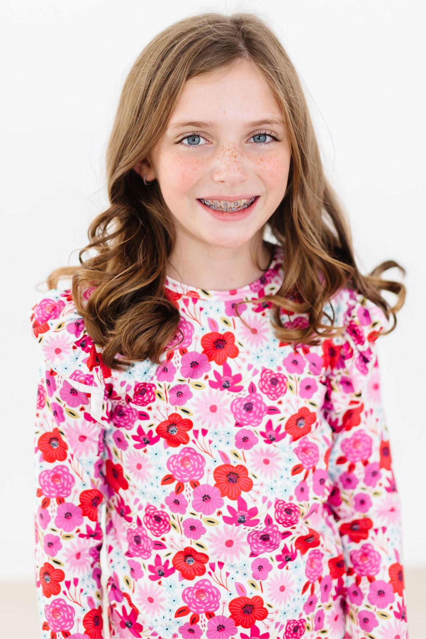 Secret Garden L/S Ruffle Tee - Aaria Tees Aaria Tees