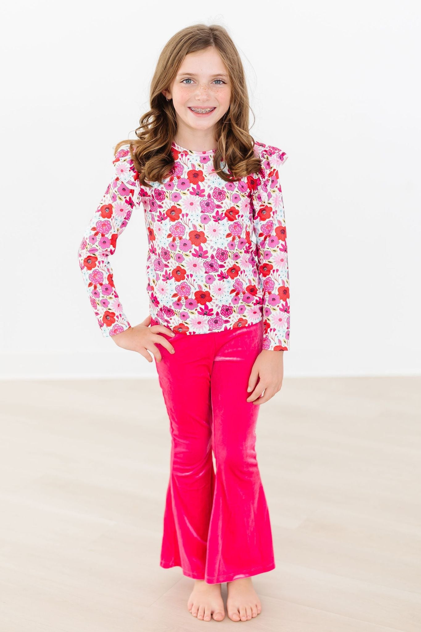 Secret Garden L/S Ruffle Tee - Aaria Tees Aaria Tees